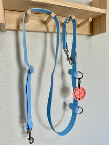 Hands Free Adjustable Leash- Baby Blue