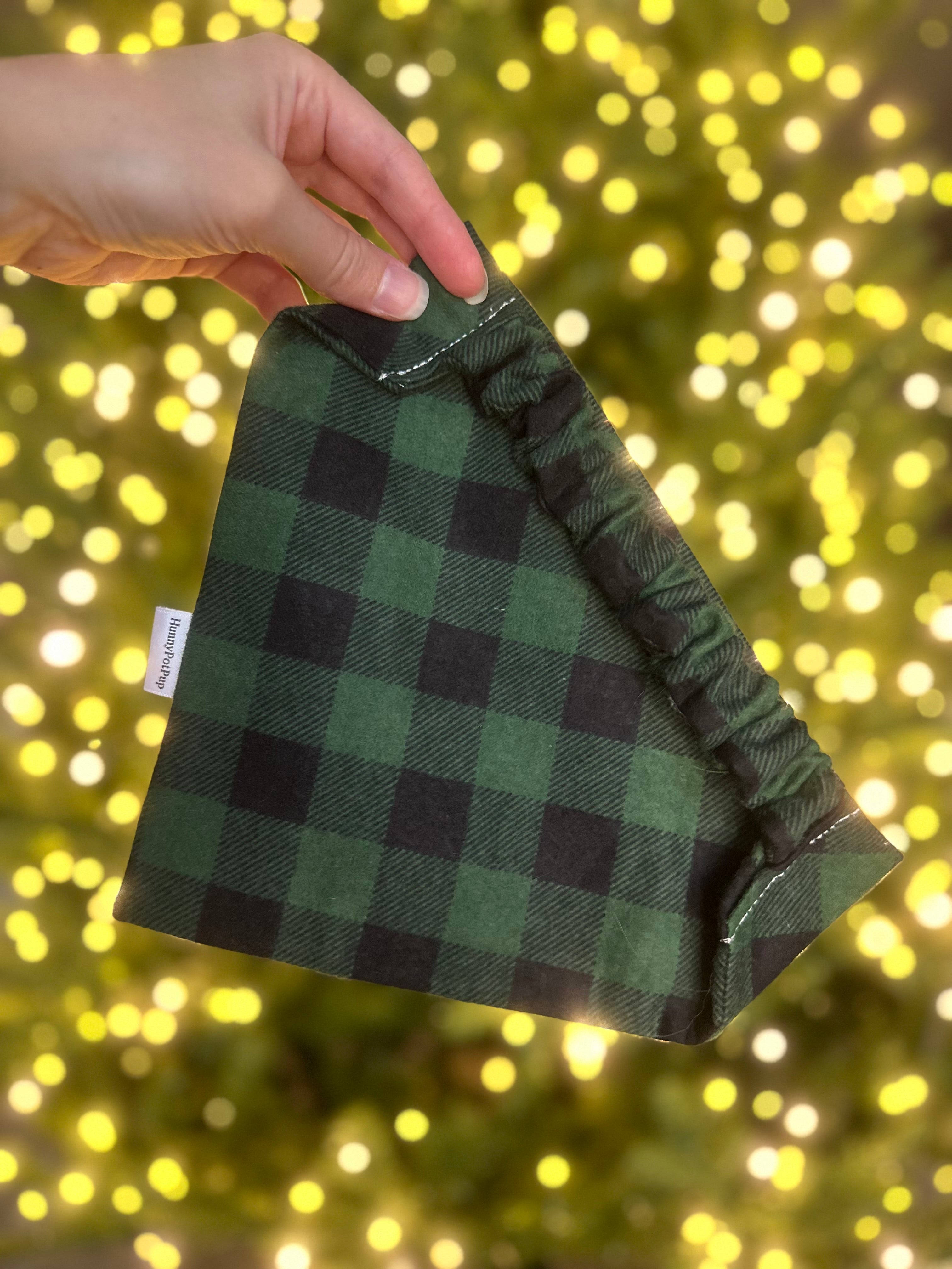 Very Merry Green Buffalo Check Scrunchiedana®