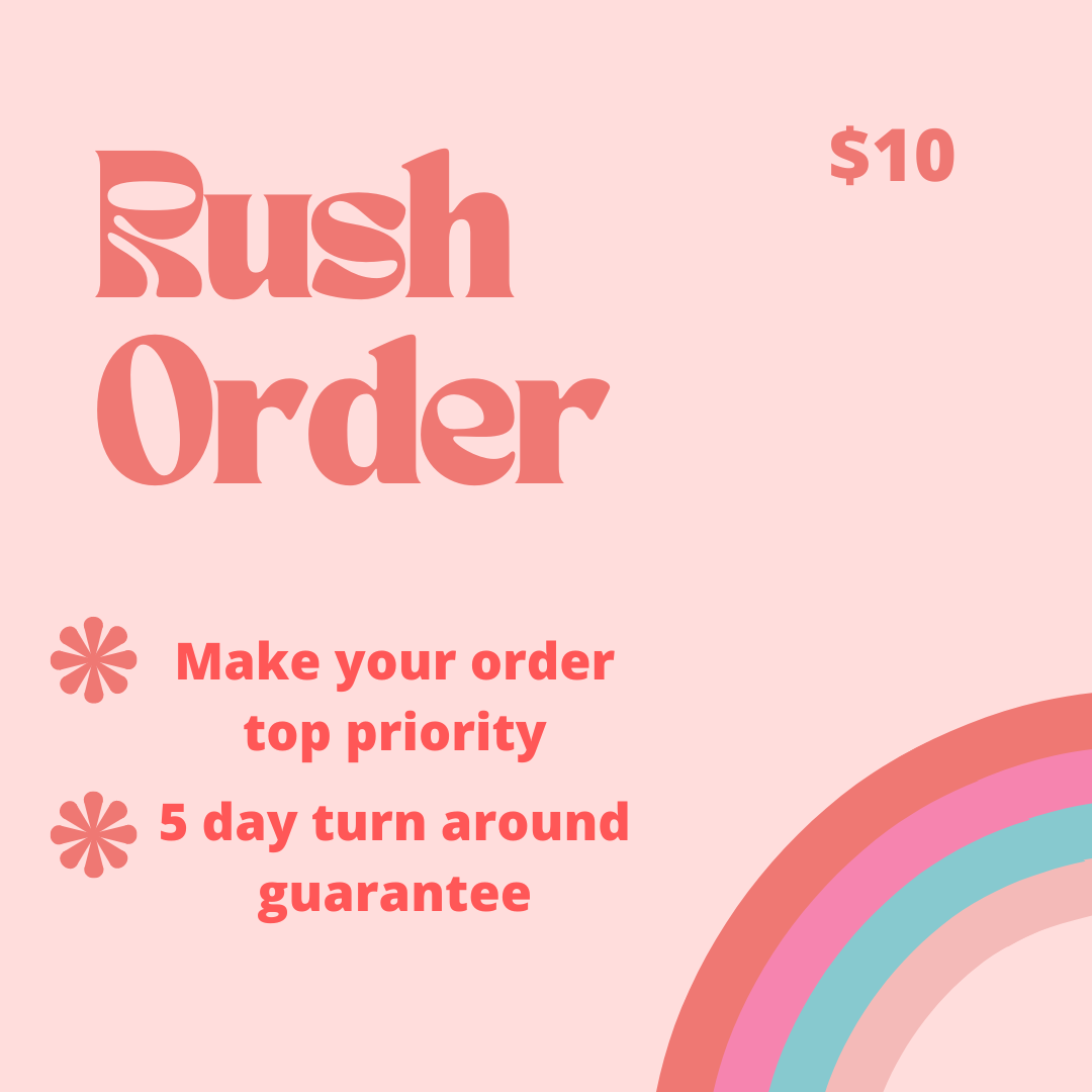 Rush Order Example RUSH ORDER FEE – Hunny Pot Pup