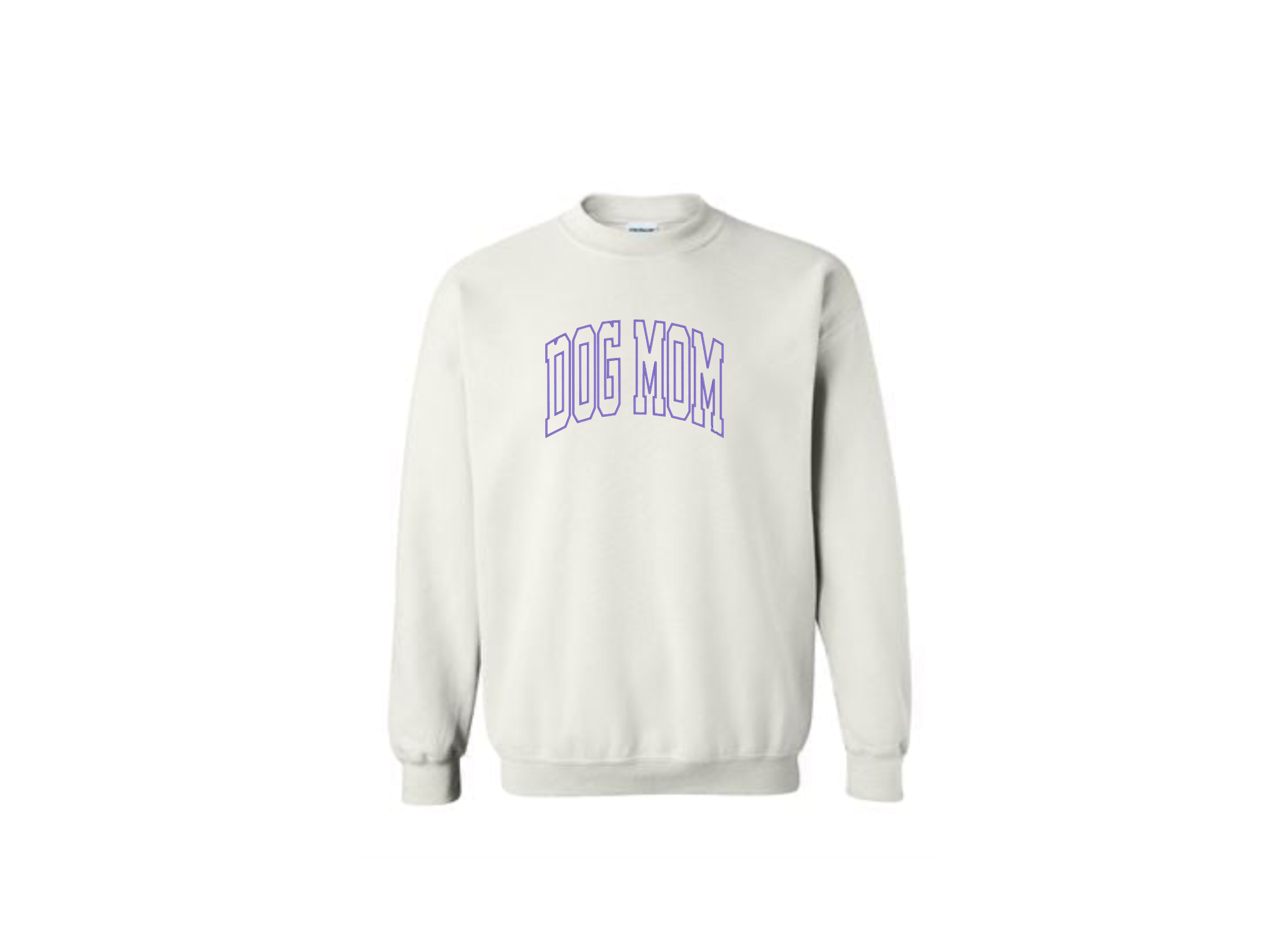 White Embroidered Crewneck