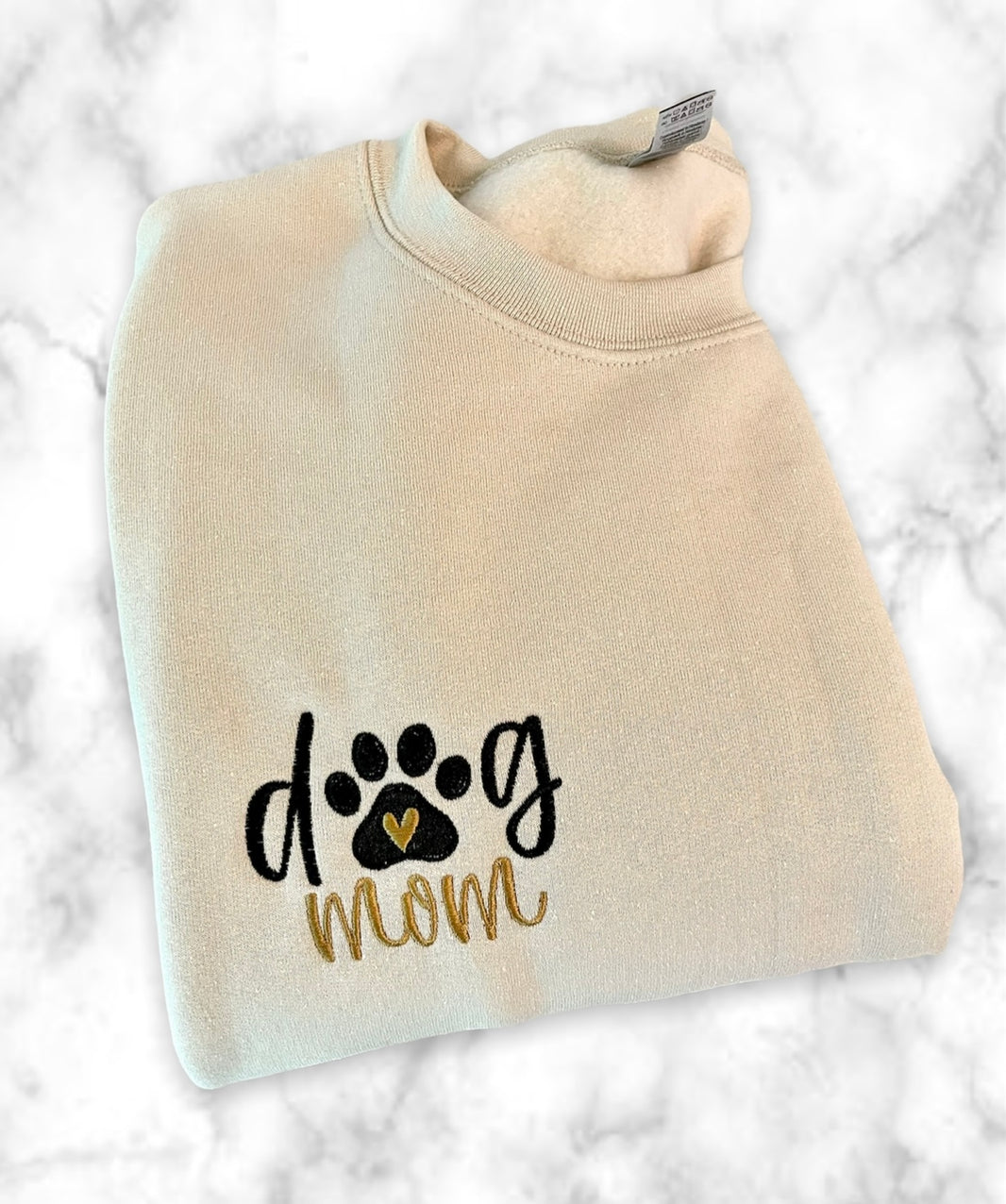Sand Embroidered Crewneck