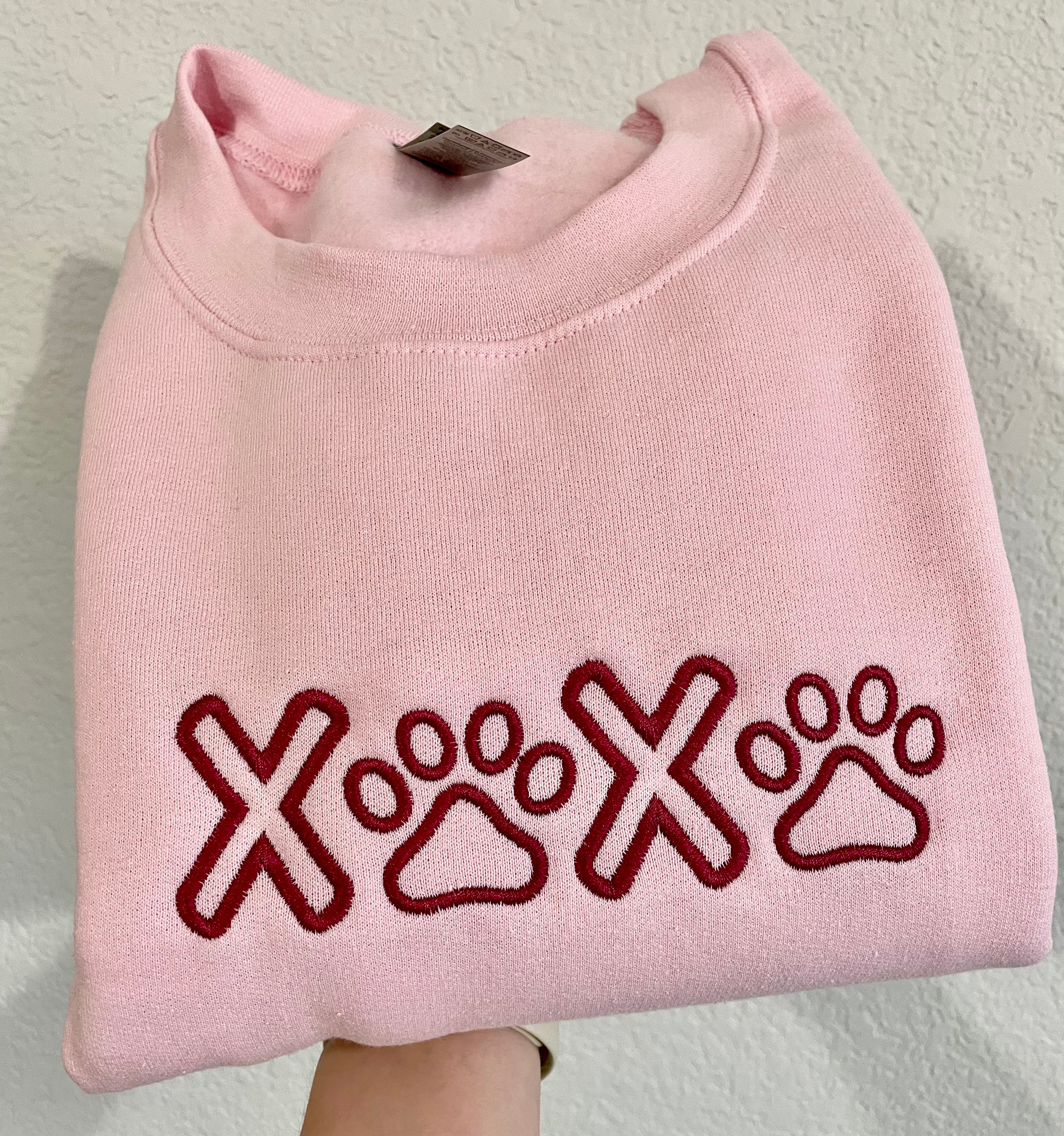 Light Pink Embroidered Crewneck