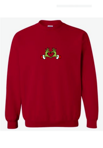 Cardinal Red Embroidered Crewneck