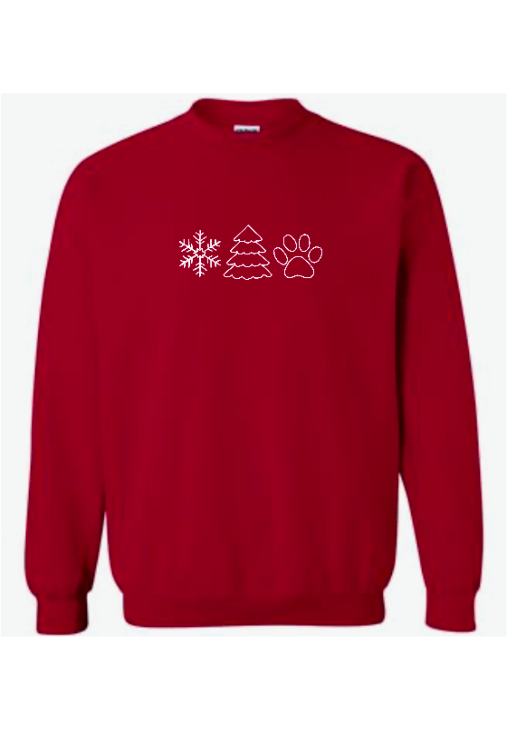 Cardinal Red Embroidered Crewneck