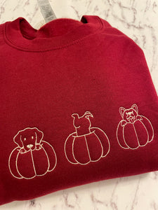 Burgandy Embroidered Crewneck