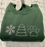 Load image into Gallery viewer, Forest Green Embroidered Crewneck
