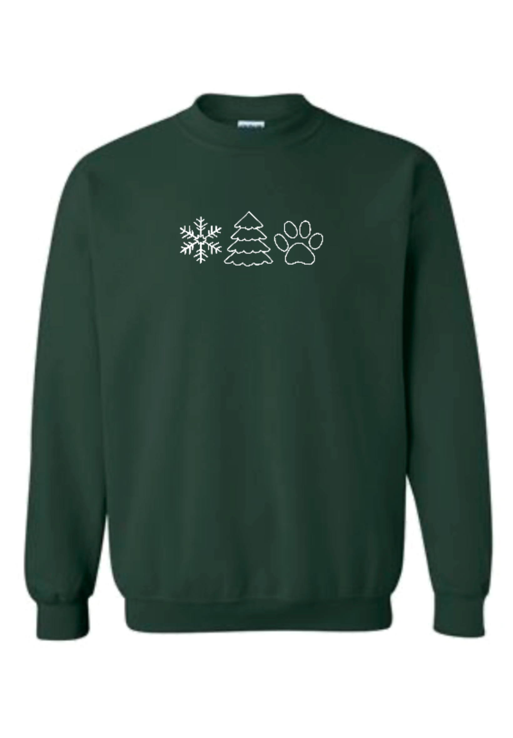 Forest Green Embroidered Crewneck